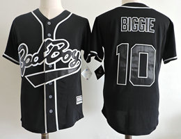 Bad Boys #10 Boriz Biggie Black Baseball Jersey