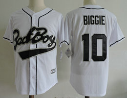 Bad Boys #10 Boriz Biggie White Baseball Jersey