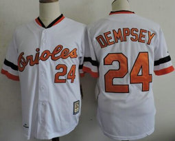 Baltimore Orioles #24 Rick Dempsey White Throwback Authentic Stitched MLB Jersey