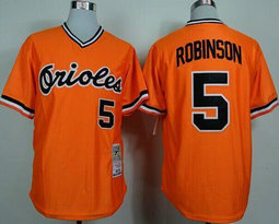 Baltimore Orioles #5 Brooks Robinson Pullover Orange Throwback Authentic Stitched MLB Jersey