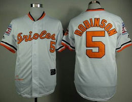 Baltimore Orioles #5 Brooks Robinson White 1970 Hall Of Fame Throwback Authentic Stitched MLB Jersey