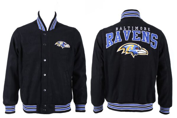 Baltimore Ravens Football Stitched NFL Wool Jacket