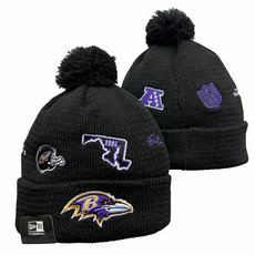 Baltimore Ravens NFL Knit Beanie Hats YD 2