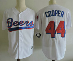 Beers #44 Joe Cooper White Stitched Basketball Jersey
