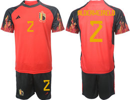 Belgium #2 ALDERWEIRELD Home 2022 World Cup National Soccer Jersey