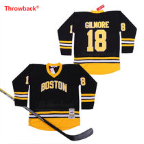 Boston Bruins #18 Happy Gilmore Black Throwback Authentic Sitched jersey