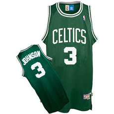 Boston Celtics #3 Dennis Johnson Green Throwback Authentic Stitched NBA jersey