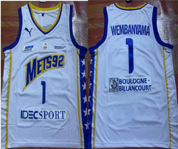 Victor Wembanyama Metropolitans 92 2023 NBA Draft Top Prospect White Jersey