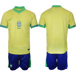 Brazil 2024-25 Blank home Soccer Jersey