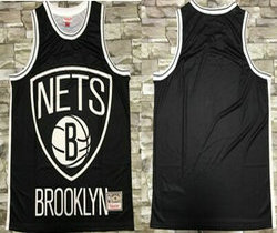 Brooklyn Nets Blank black Hardwood Classic Authentic Stitched NBA Jersey