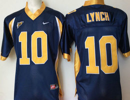 California Golden Bears #10 Marshawn Lynch Blue Authentic Stitched NCAA Jersey