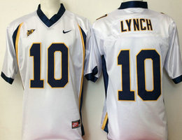 California Golden Bears #10 Marshawn Lynch White Authentic Stitched NCAA Jersey