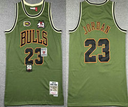 Chicago Bulls #23 Michael Jordan Black Green 1997-98 final Hardwood Classic Stitched NBA Jersey