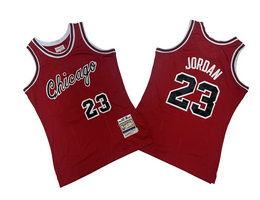 Chicago Bulls #23 Michael Jordan red Chicago 1984-85 Hardwood Classic Authentic Stitched NBA Jersey
