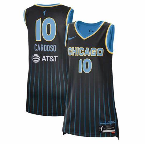 Women's Chicago Sky #10 kamilla cardoso 2024 WNBA Basketball jersey