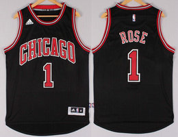 Chicago bulls #1 Derrick Rose Black jersey