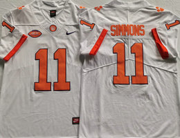 Clemson Tigers #11 Isaiah Simmons White Vapor Untouchable Authentic Stitched NCAA Jersey