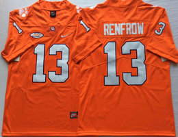 Clemson Tigers #13 Hunter Renfrow Orange Limited Vapor Untouchable Authentic Stitched NCAA Jersey
