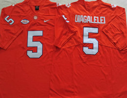 Clemson Tigers #5 D.J. Uiagalelei Orange Vapor Untouchable Authentic Stitched NCAA Jersey
