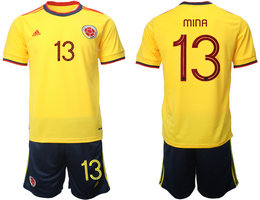 Colombia #13 MINA Home 2022 World Cup National Soccer Jersey