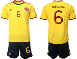 Colombia #6 SANCHEZ Home 2022 World Cup National Soccer Jersey
