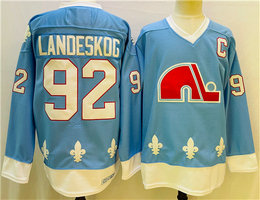 Colorado Avalanche #92 Gabriel Landeskog Blue Authentic Stitched NHL Jersey