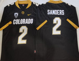 Colorado Buffaloes #2 Shedeur Sanders Black Vapor Untouchable Authentic Stitched NCAA Jersey