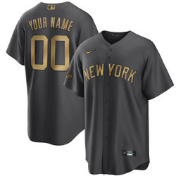 Custom Nike New York Yankees Charcoal 2022 All Star Authentic Stitched MLB Jersey