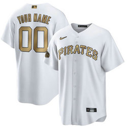 Custom Nike Pittsburgh Pirates White 2022 All Star Authentic Stitched MLB Jersey