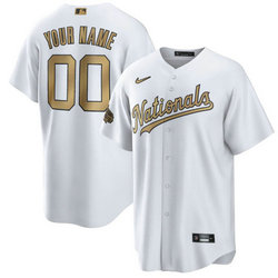 Custom Nike Washington Nationals White 2022 All Star Authentic Stitched MLB Jersey