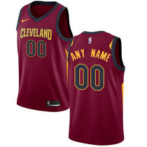 Customized Nike Cleveland Cavaliers Red Authentic Stitched NBA jersey