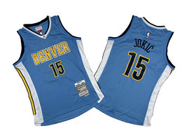 Denver Nuggets #15 Nikola Jokic Blue 03-04 Hardwood Classics Authentic Stitched NBA jersey
