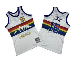 Denver Nuggets #15 Nikola Jokic White 03-04 Hardwood Classics Authentic Stitched NBA jersey