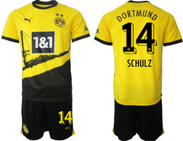 Dortmund 2023-24 #14 SCHULZ Home Soccer Club Jersey