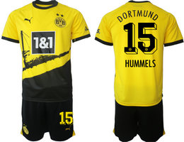 Dortmund 2023-24 #15 HUMMELS Home Soccer Club Jersey