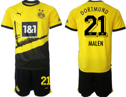 Dortmund 2023-24 #21 DORTMUND Home Soccer Club Jersey