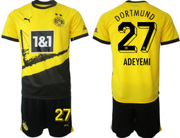 Dortmund 2023-24 #27 ADEYEMI Home Soccer Club Jersey