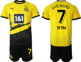 Dortmund 2023-24 #7 DORTMUND Home Soccer Club Jersey