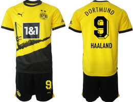 Dortmund 2023-24 #9 HAALAND Home Soccer Club Jersey