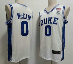 Duke Blue Devils #0 Jared McCain White Basketball Jersey