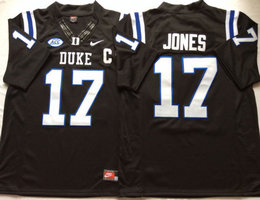 Duke Blue Devils #17 Daniel Jones Black College Football Jersey