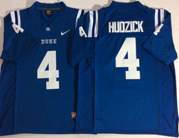 Duke Blue Devils #4 Myles Hudzick Blue College Football Jersey