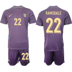 England 2024-25 #22 RAMSDALE Away Soccer Jersey