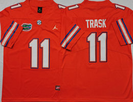 Florida Gators #11 Kyle Trask Orange With Patch Authentic Stitched NCAA Jersey