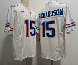 Florida Gators #15 Anthony Richardson White Authentic Stitched NCAA Jersey