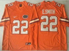 Florida Gators #22 Emmitt Smith Orange With Patch Authentic Stitched NCAA Jersey