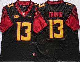 Florida State Seminoles #13 Jordan Travis Black Stitched NCAA College Football Jersey