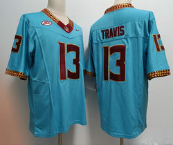 Florida State Seminoles #13 Jordan Travis Blue 2023 F.U.S.E Stitched NCAA Jersey