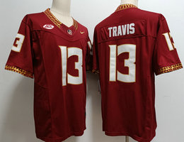 Florida State Seminoles #13 Jordan Travis Red 2023 F.U.S.E Stitched NCAA Jersey
