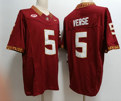 Florida State Seminoles #5 Jared Verse Red 2023 F.U.S.E Authentic stitched Football jersey